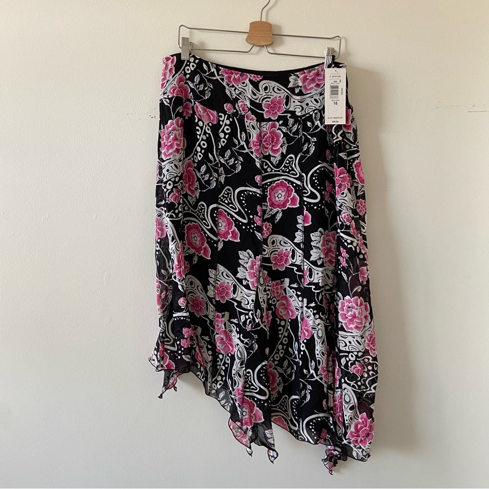 Bianca Nygard Y2K Floral Asymmetric Handkerchief Skirt